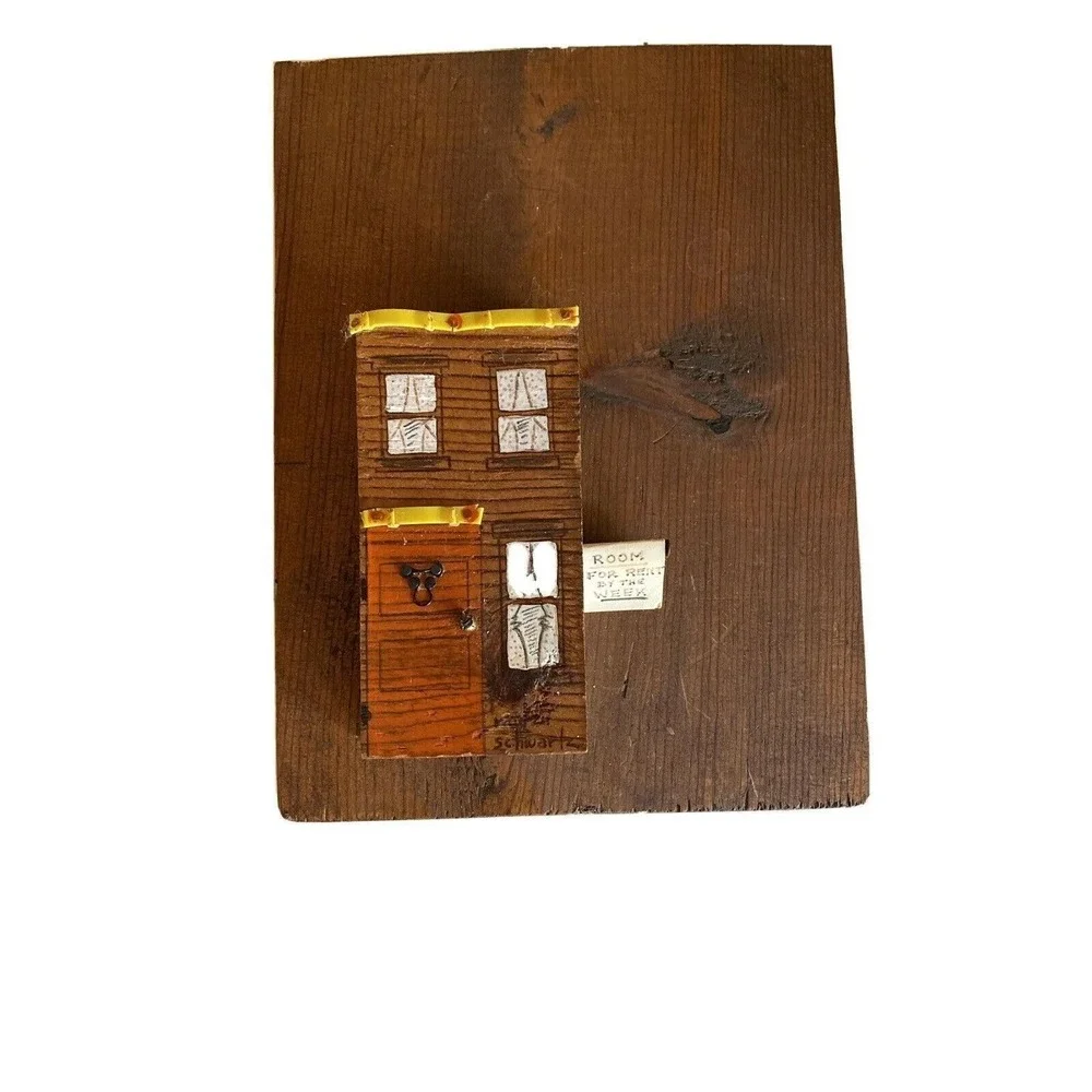 Folk Art Wood Block Wall Hanging Mitzi Schwartz Room For Rent House Baltimore